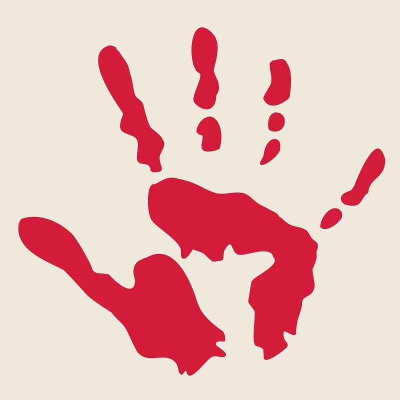 Abstrakte Handform mit lebendiger Farbe