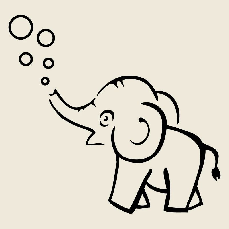 Elefant macht Blasen