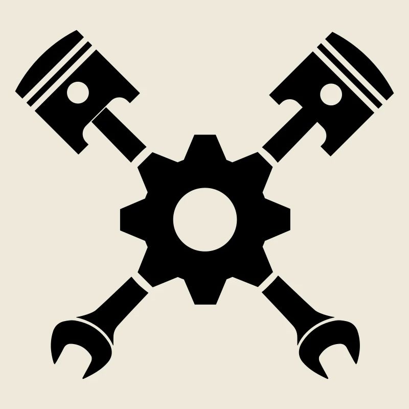 Piston clé croisée avec engrenage