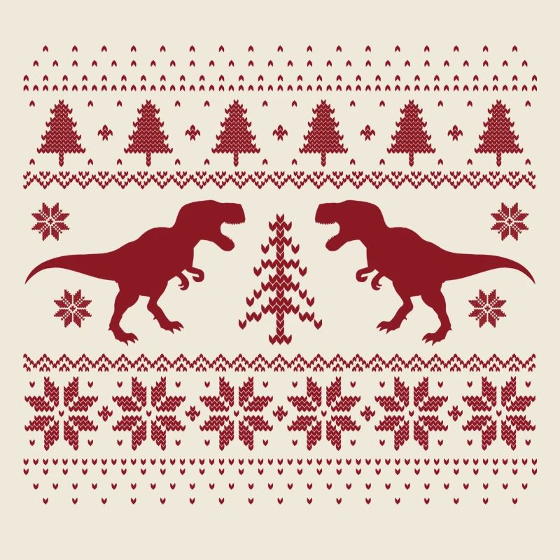 Dinosaurier-Weihnachtspullover