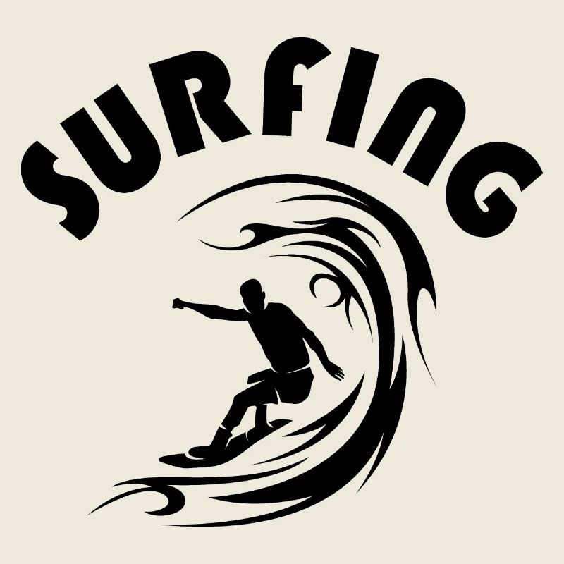 surfing waves surf surfer waves team Logo icon
