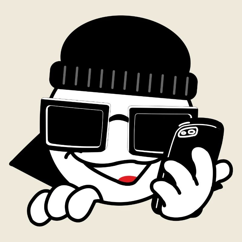 Hackerwith smartphone and hearts