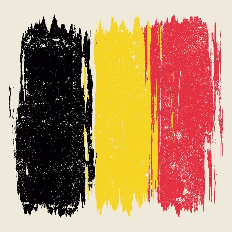 Drapeau belge Abstrait coups de pinceau