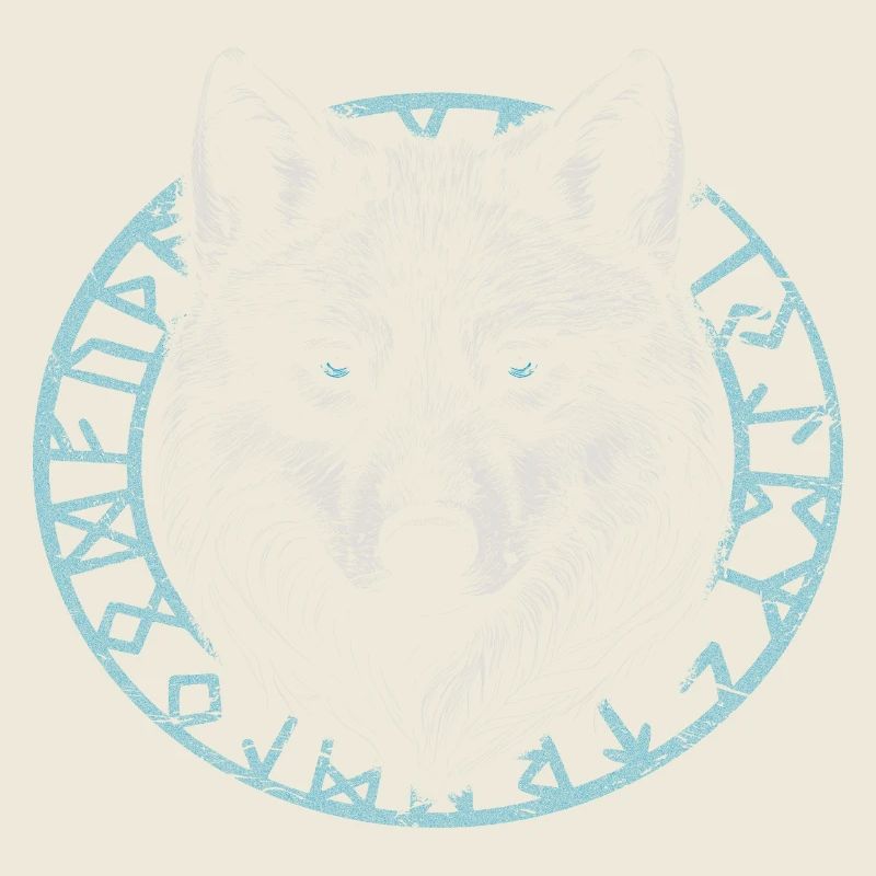 Wikinger Wolf mit Runen