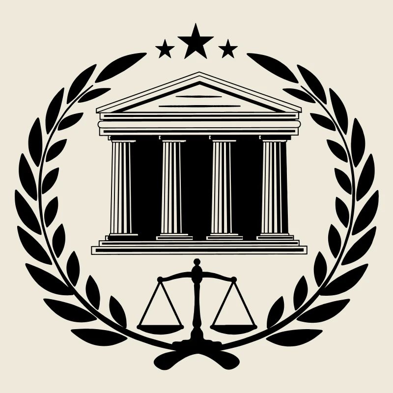 Hof mit Lorbeerkranz