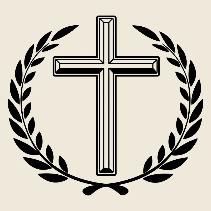 Couronne de laurier croisée