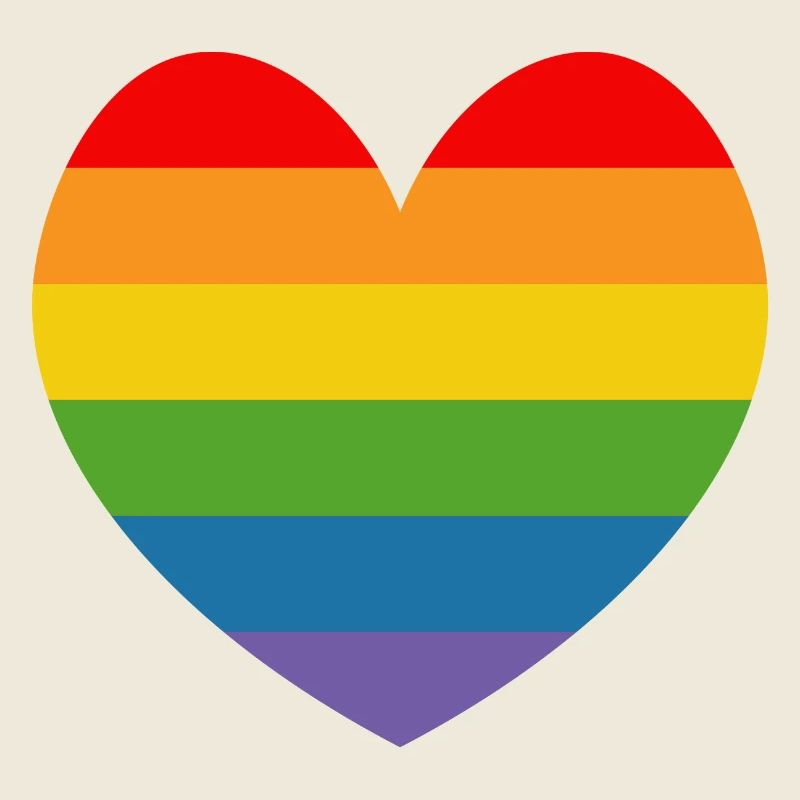 LGBT CSD TShirt Rainbow HEART