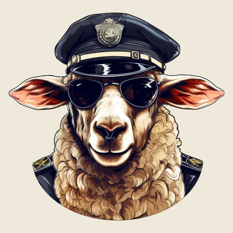 Schaf Polizistin