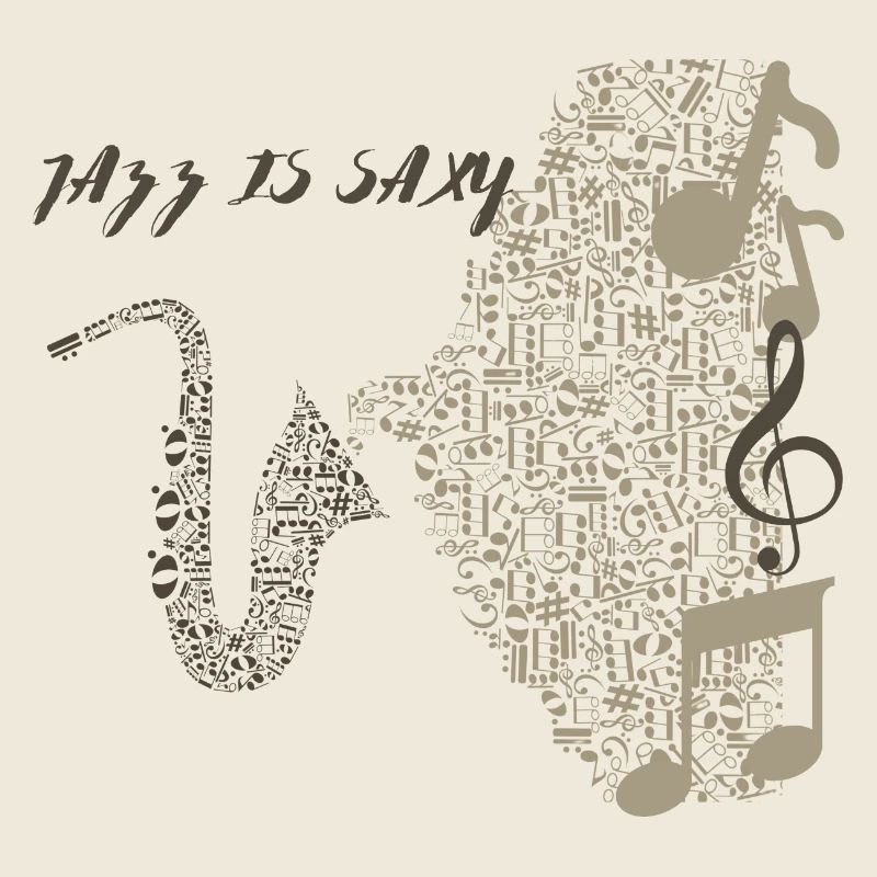 Conception de saxophone musical en notes