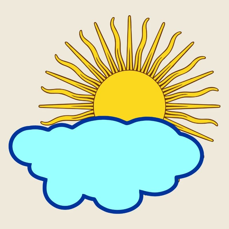 Sonne hinter Wolke