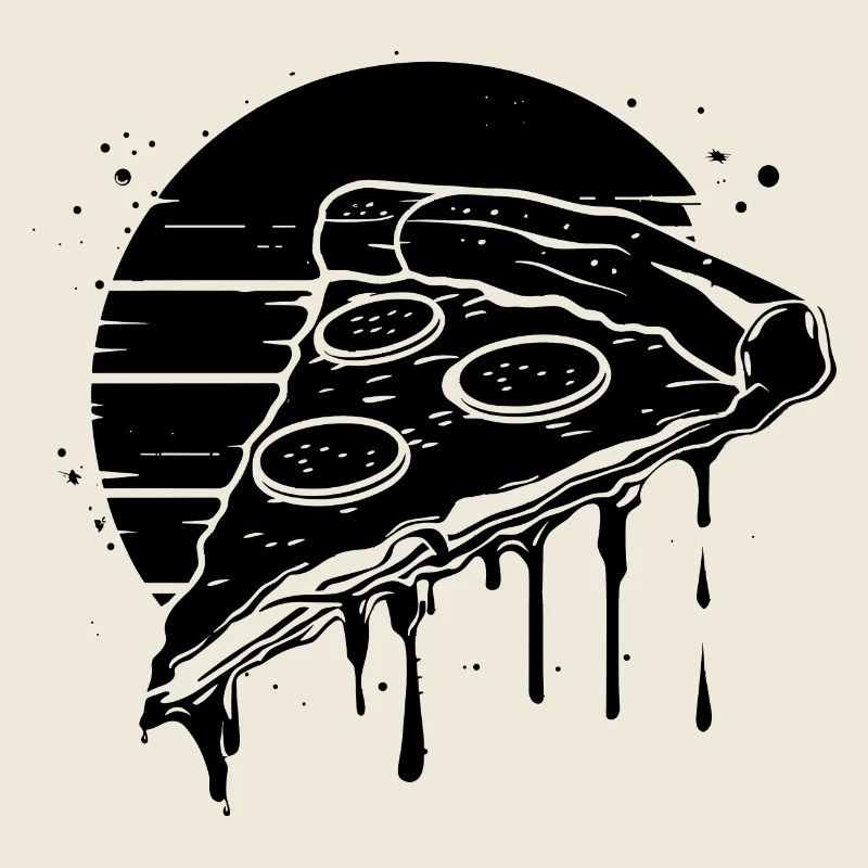 Dessin de morceau de pizza