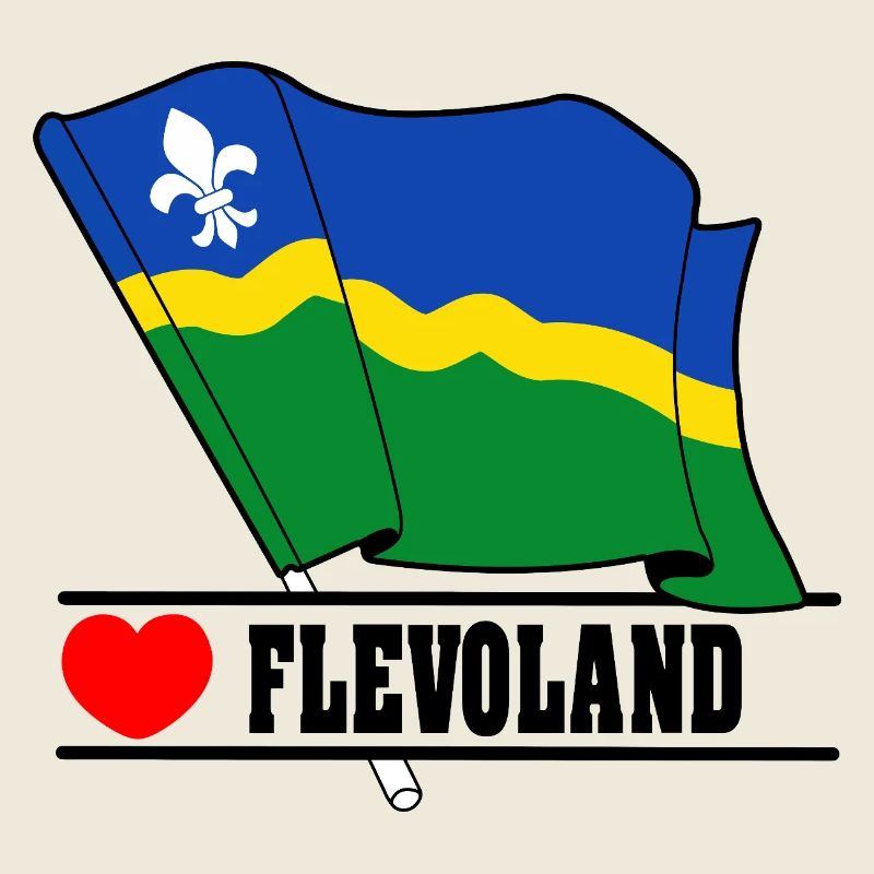 Flagge Flevoland Herz FLEVOLAND