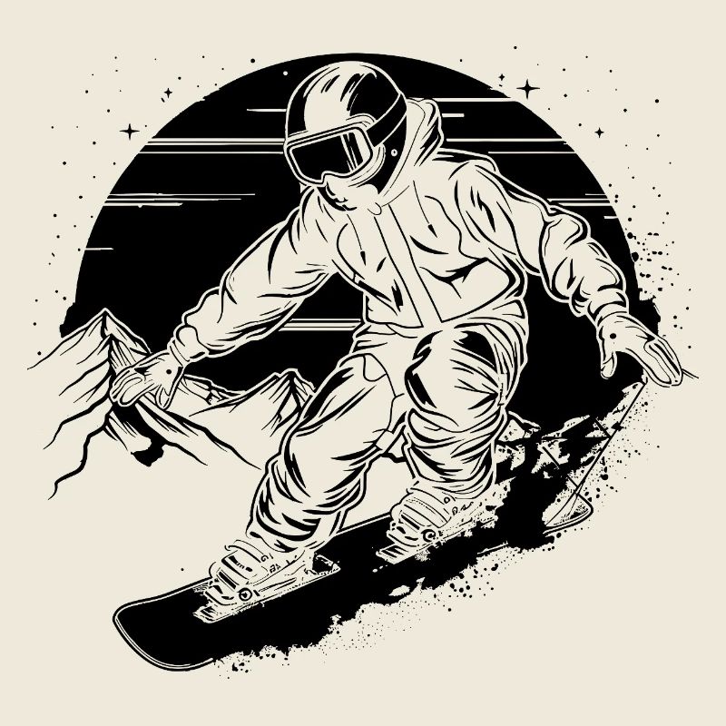 Croquis de snowboarder