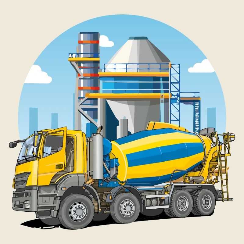 Concrete mixer in concrete plant