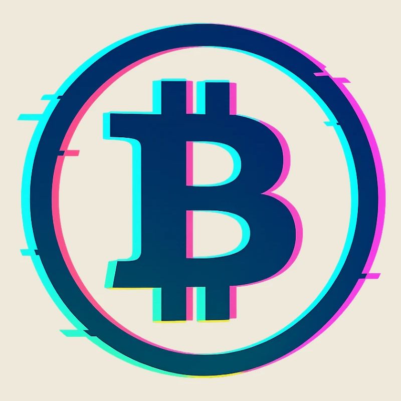 Neon Bitcoin Logo – Futuristic Crypto Glow Design