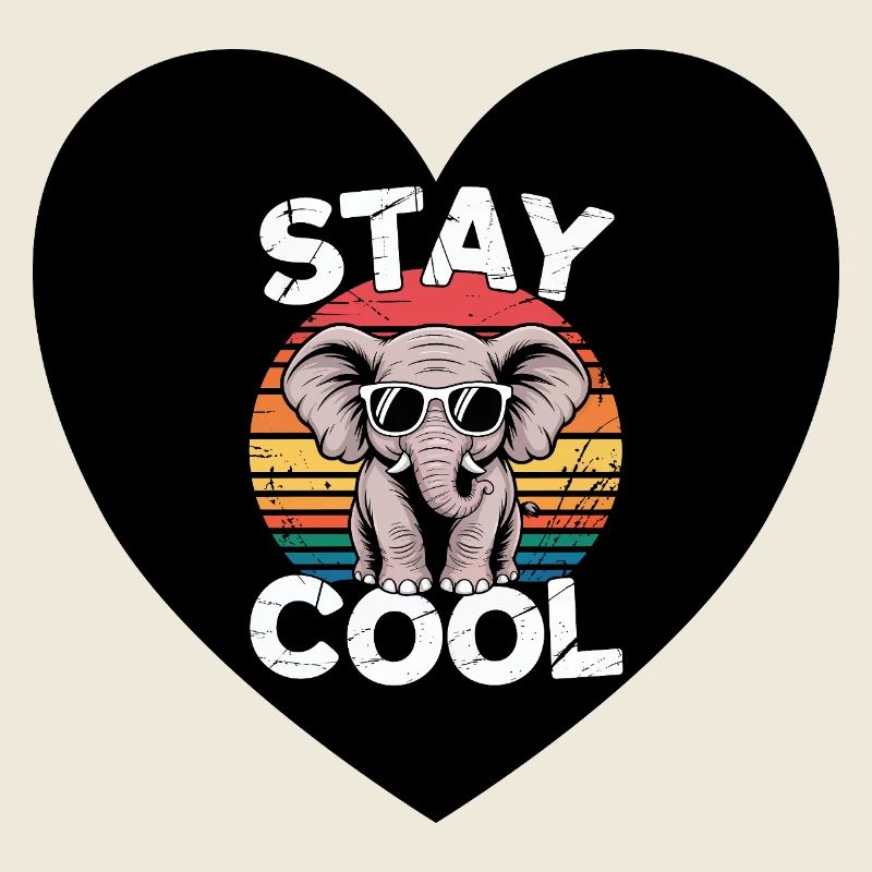 Stay Cool Elephant Retro