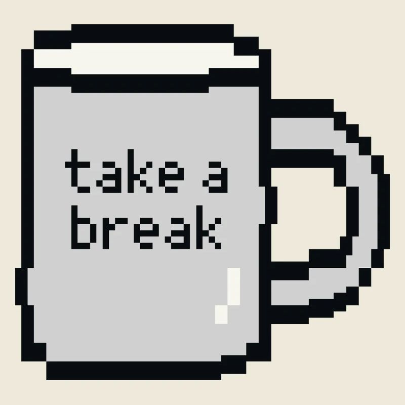 Relax Check Pixel Art Mug