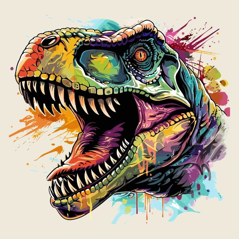 Conception d’art au néon Dino