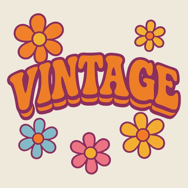 Vintage Floral Retro Design