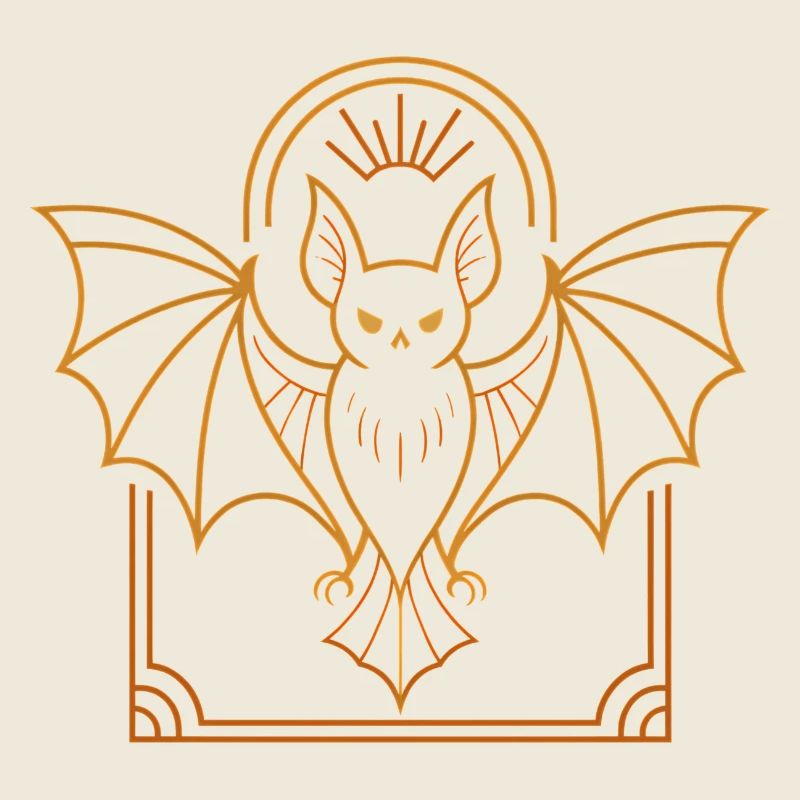 Bat with halo ornament
