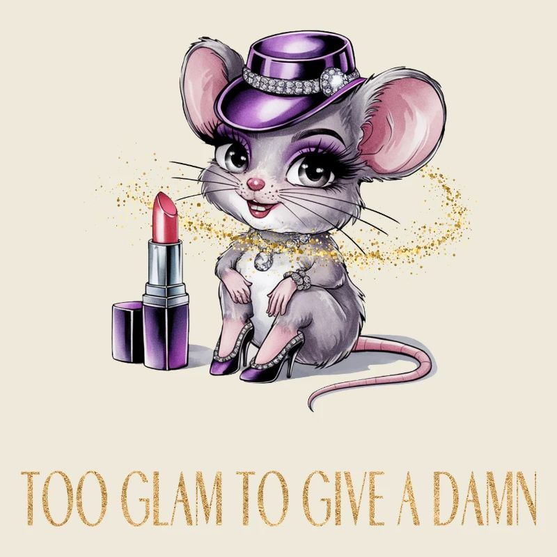Heiße Maus mit Glamour & Lippenstift