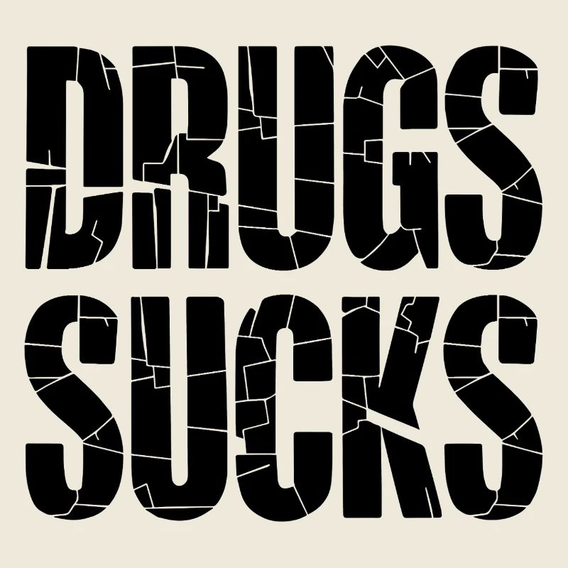Slogan anti-drogue noir