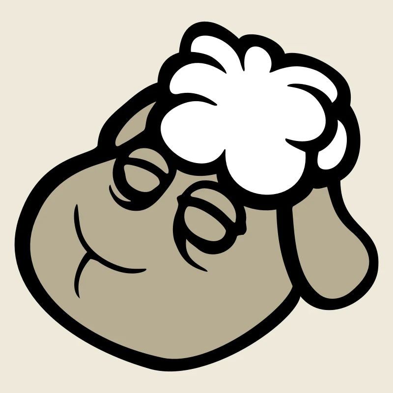 visage de mouton triste fatigué épuisé dormir doux