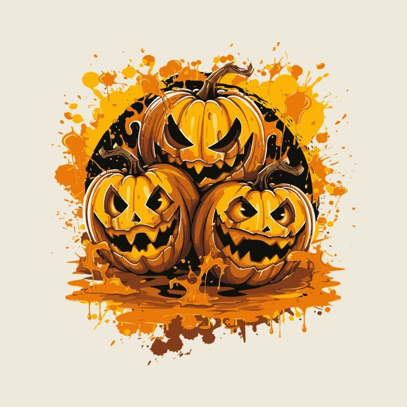 Trio de citrouilles sinistres