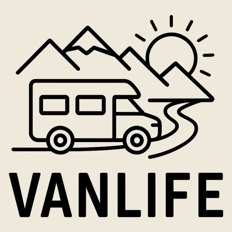 Vanlife Mountain Landscape Camper