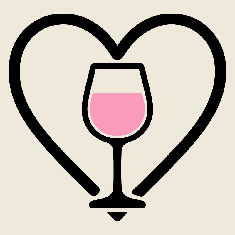 Herz + Roséwein – Rosé Lover