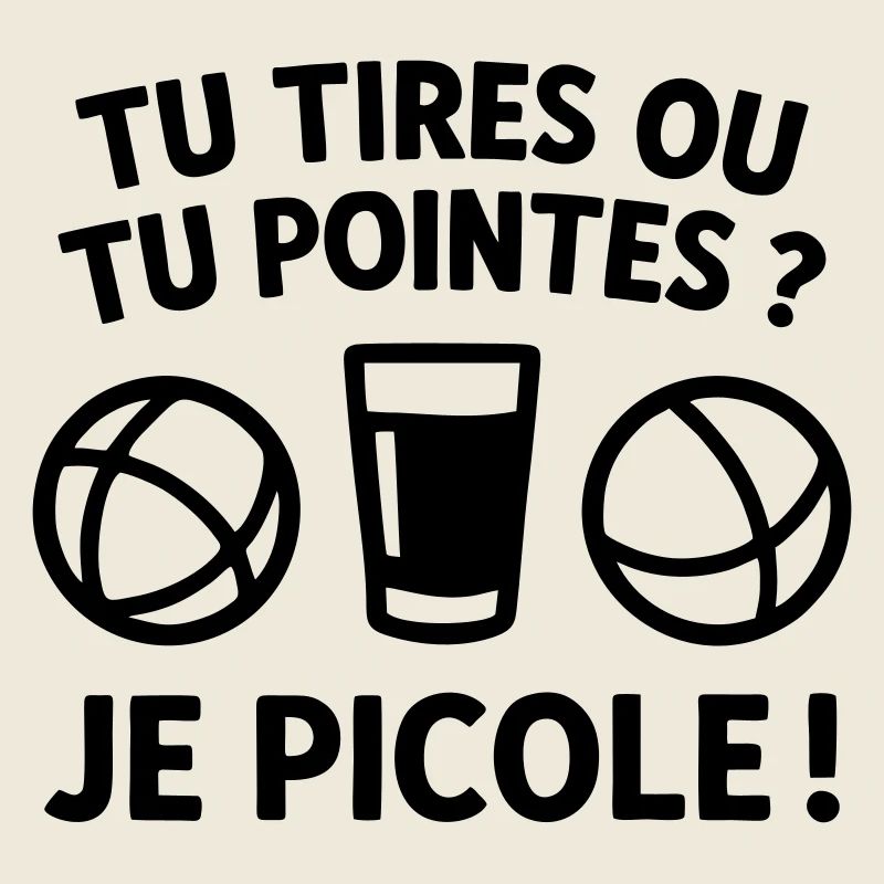 Du schießt oder du zeigst, ich trinke Humor-Petanque