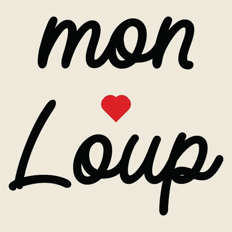 Mon Loup Amour Typographie Cursive