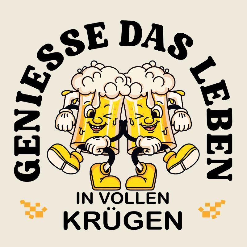 Genieße das Leben – Lustiger Bier Spruch Retro