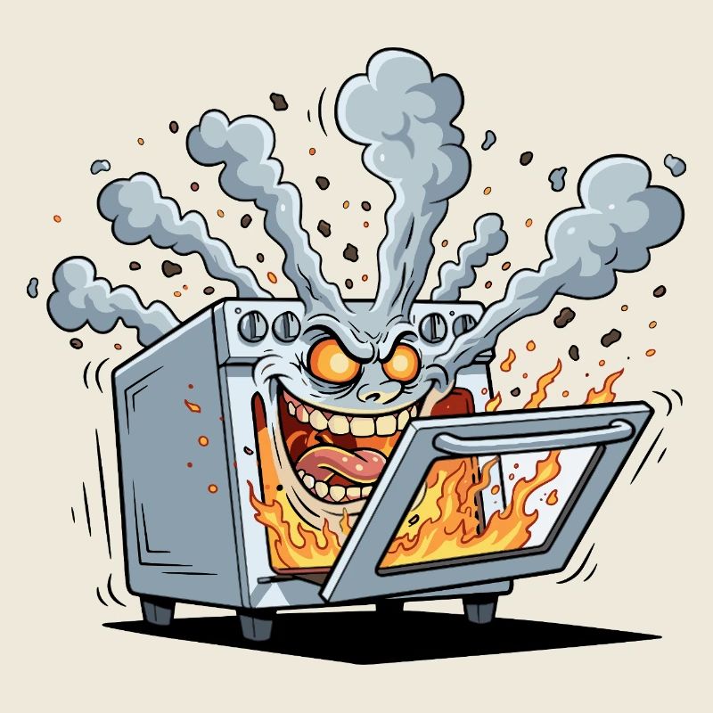 Fiery Kitchen Oven Monster
