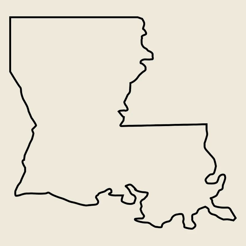 Louisiana outline map