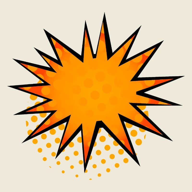 Halbton-Comic Starburst-Rand