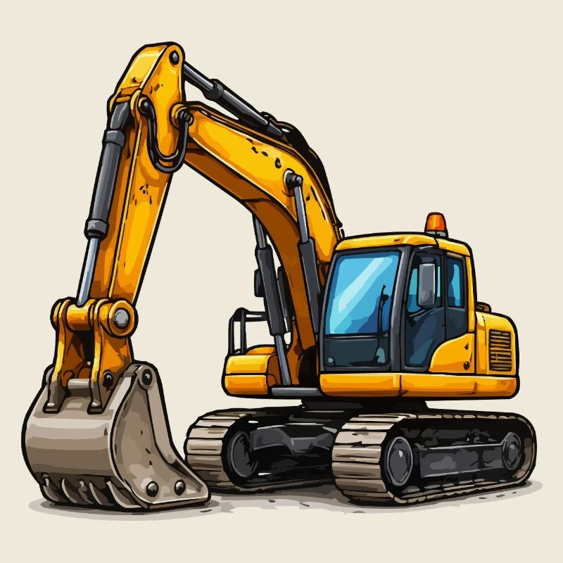Gelber Bagger