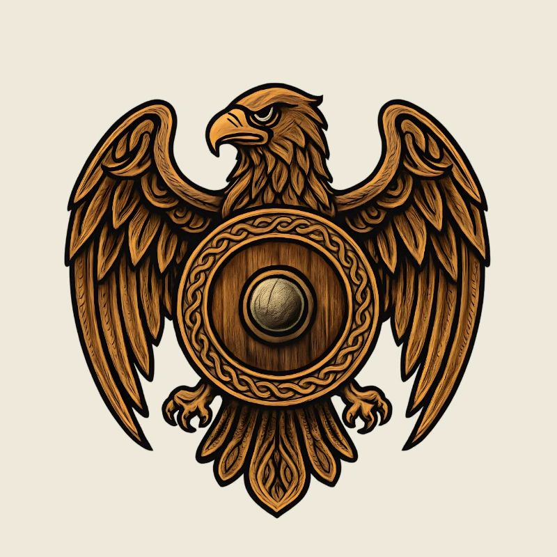 Golden Eagle Round Shield