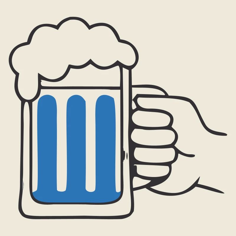 Hand holding beer mug Cheers