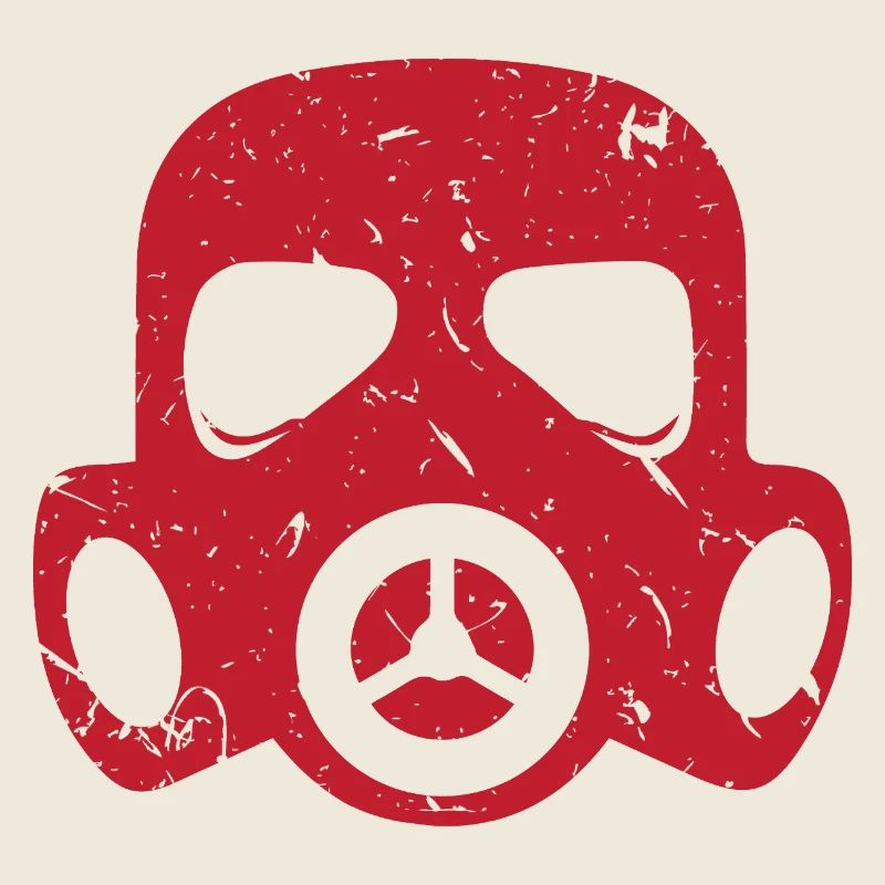 Grunge Gas Mask Nuclear Radioactive Particulate Matter
