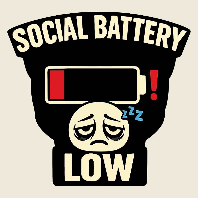Social Battery Low Tee – Hilarious Introvert Humor