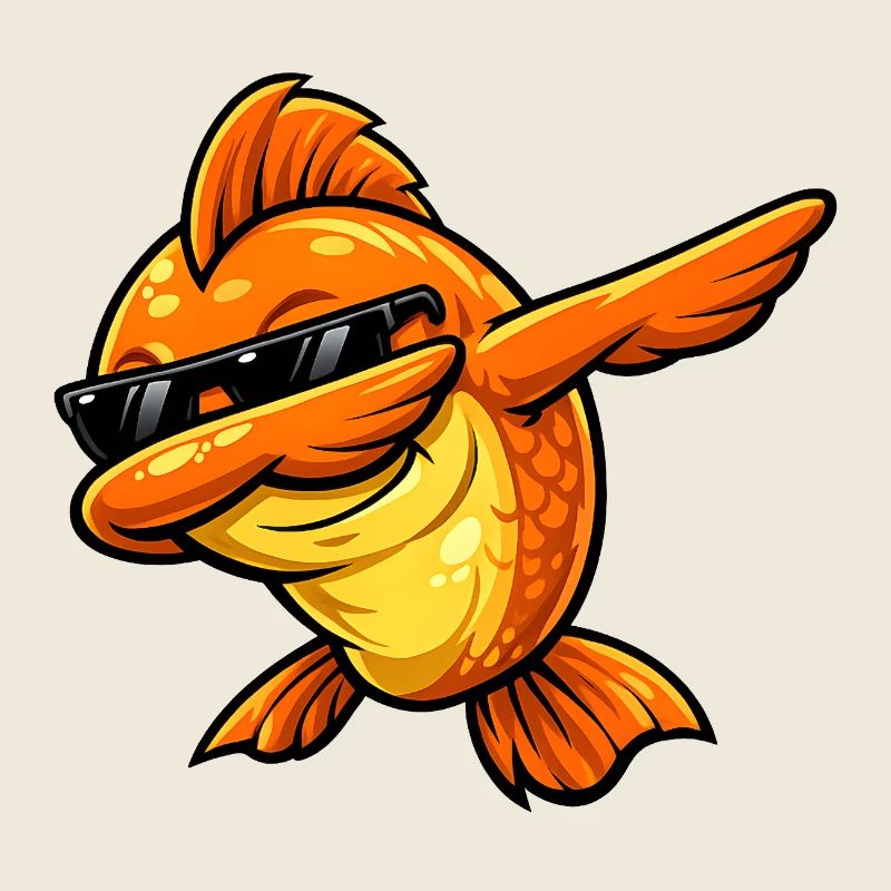 Dabbing Goldfisch
