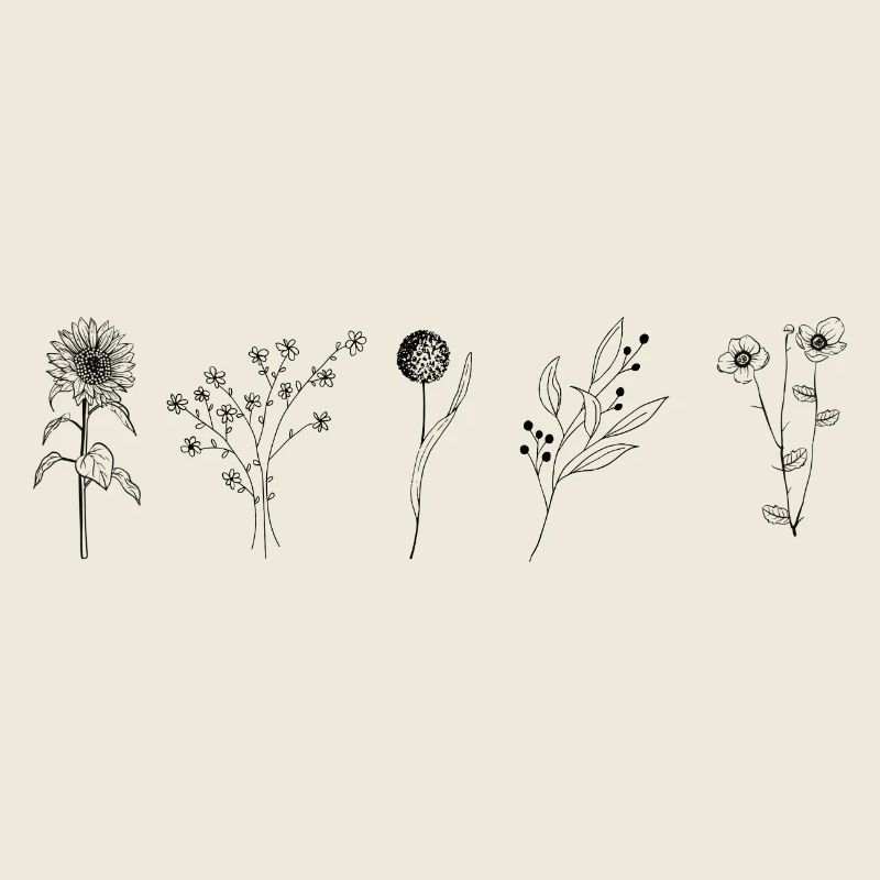Fleur minimalistes
