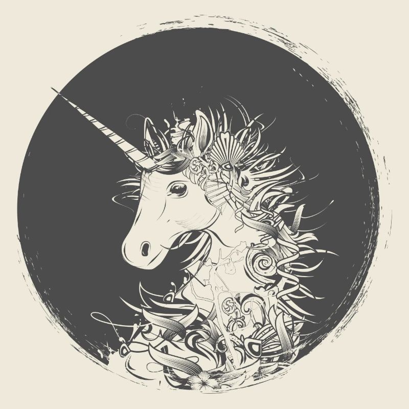 Die fantasievolle Gestalt eines Einhorns
