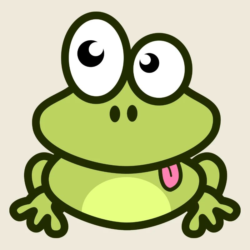 grenouille drôle dans le style vert et bande dessinée