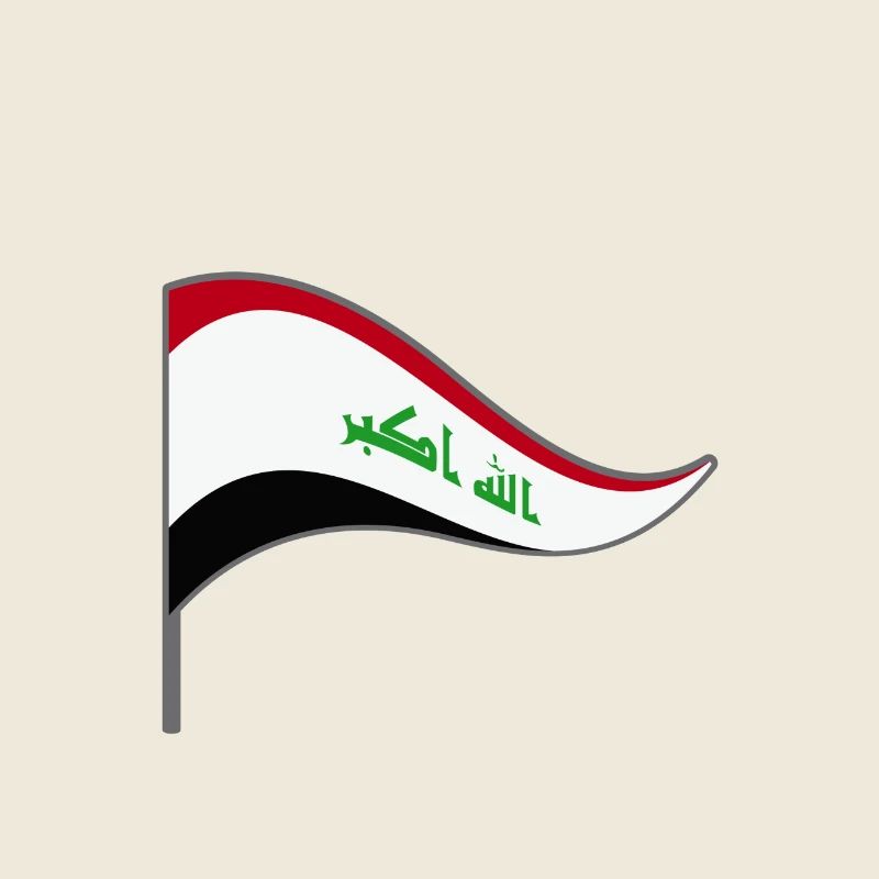 Irak Bagdad bannière couleurs drapeau drapeau du pays
