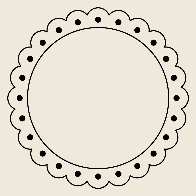 round frame contour wave edge