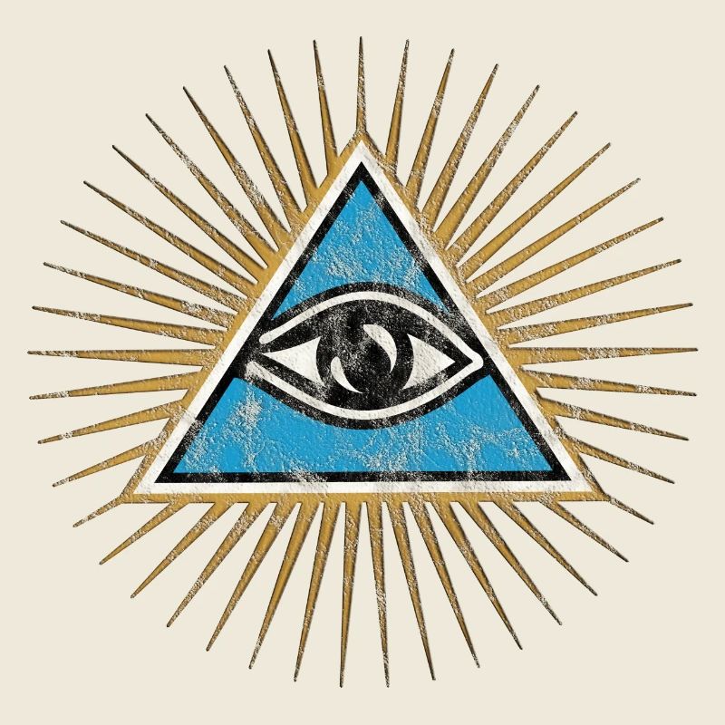 All-Seeing Eye, Triangle, Pyramid, Vintage, God