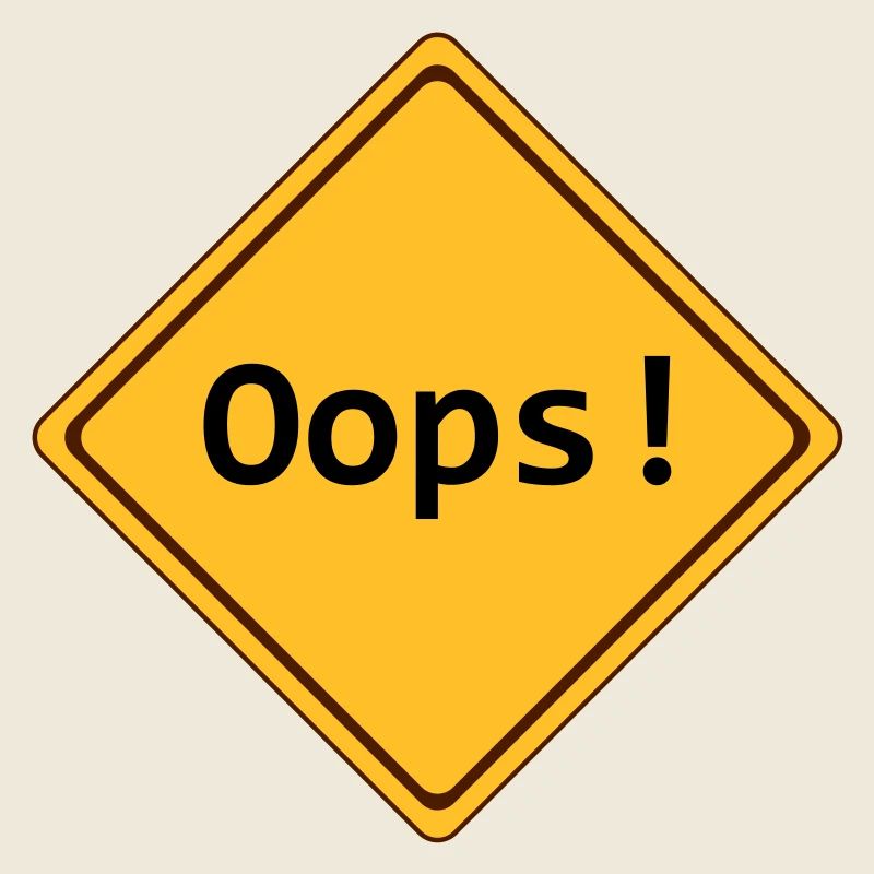 error, oops!, anpassbar