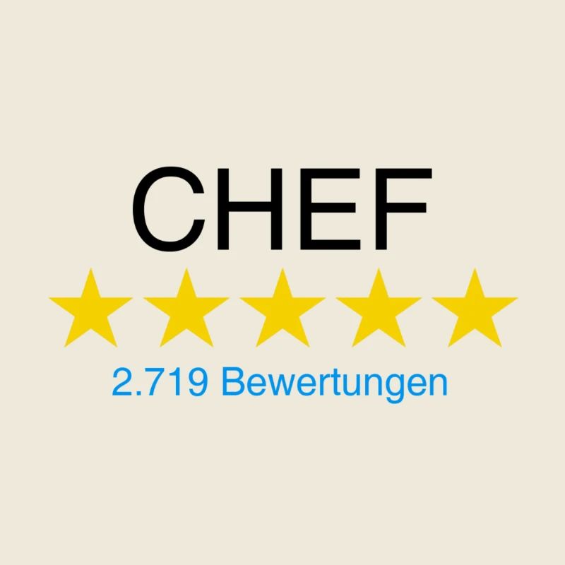 Chef mit Bewertung
